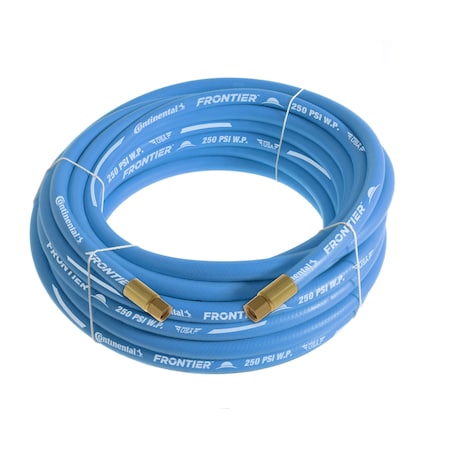 3/8 X 100' Blue EPDM Rubber Air Hose, 300 PSI, 3/8 FNPSM X FNPSM